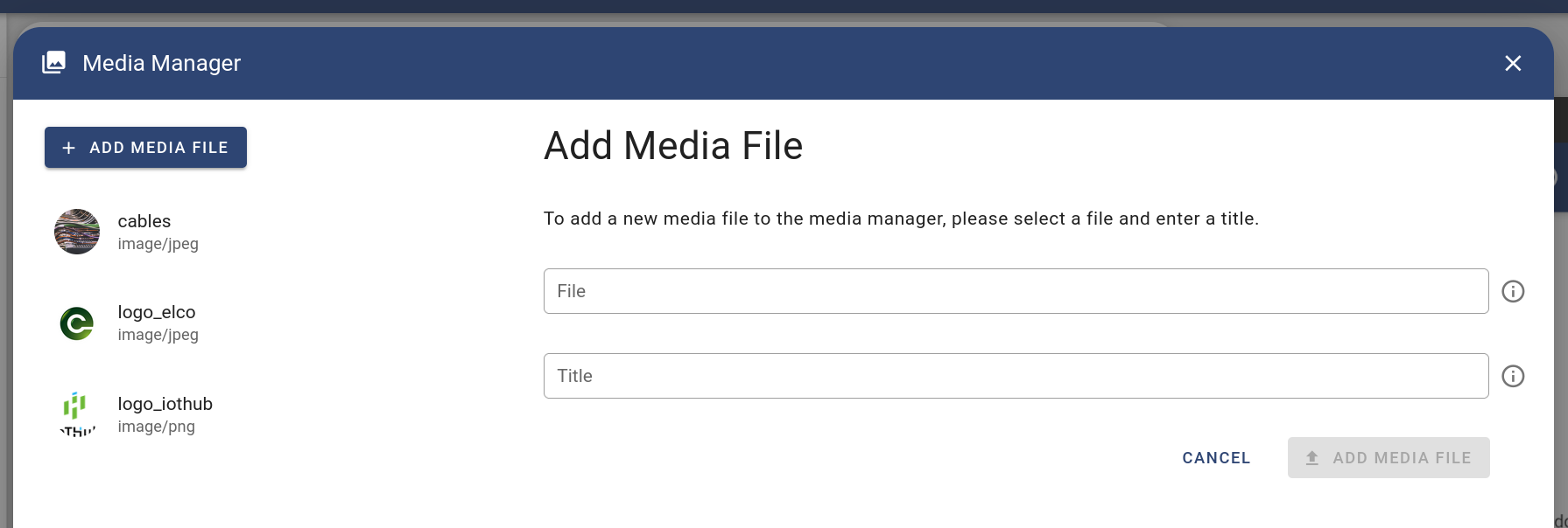 Add media form