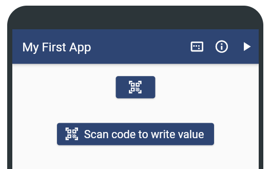 Code scanner widget without and with text