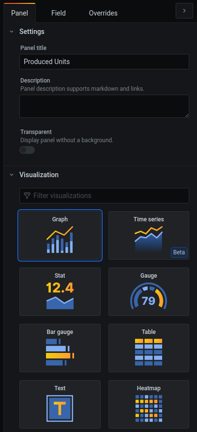 Select Visualization