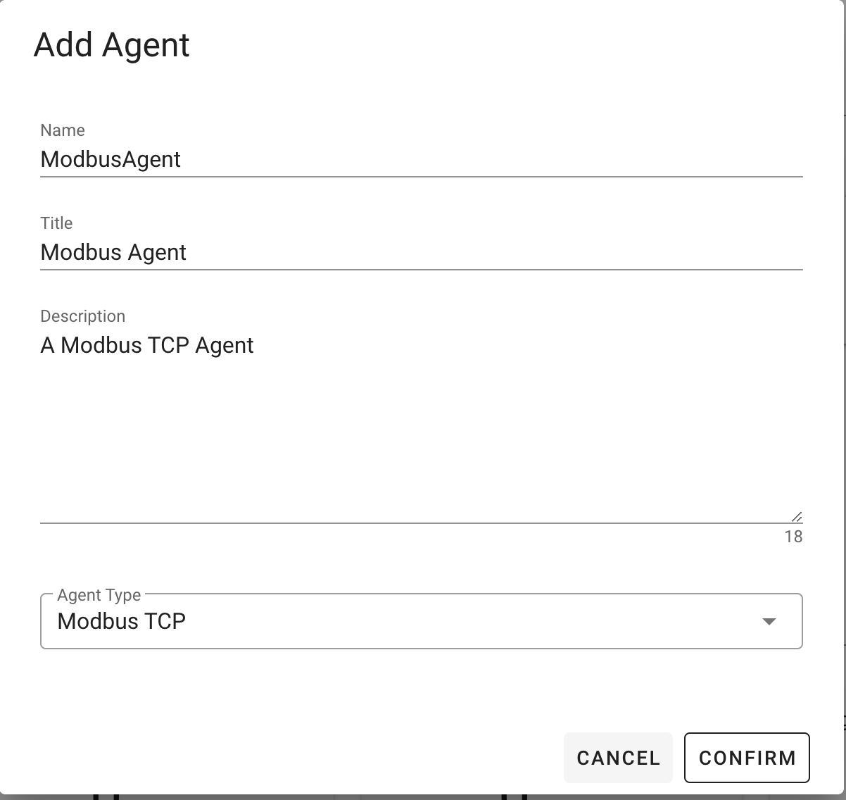 Add Modbus agent