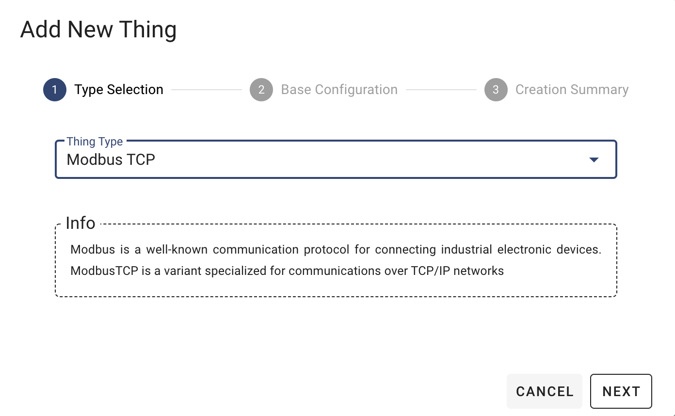 Select Thing Type