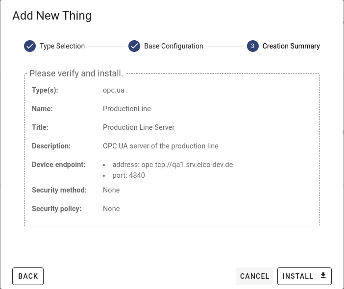 Add Thing - summary